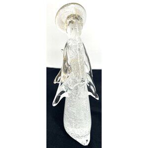 Murano Glass Angel Praying Gold Adventurine 9.5" Vintage